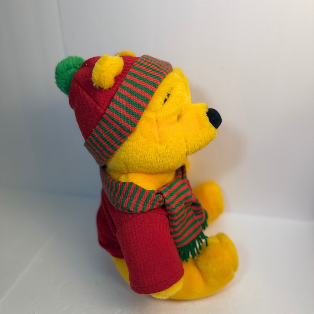 Disney Winnie the Pooh Plush Mattel Arcotoys Christmas Winter Hat Scarf 12 inch - Picture 2 of 8